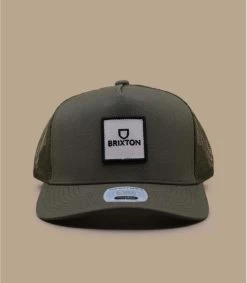 Brixton Alpha Block Netplus Trucker Cap Olive