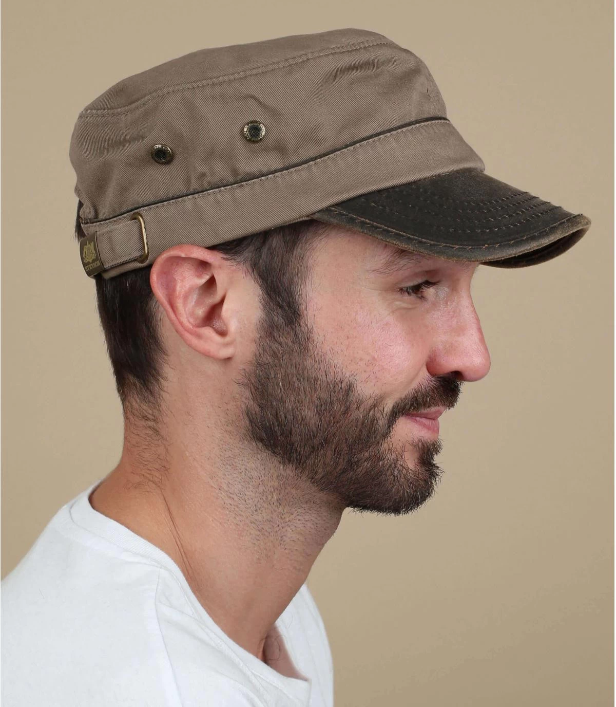 Stetson Army Cap Cotton Brown 3 Stetson Army Cap Cotton Brown
