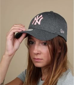 NEW ERA Cap NY Woman Tech Jersey Gray Pink