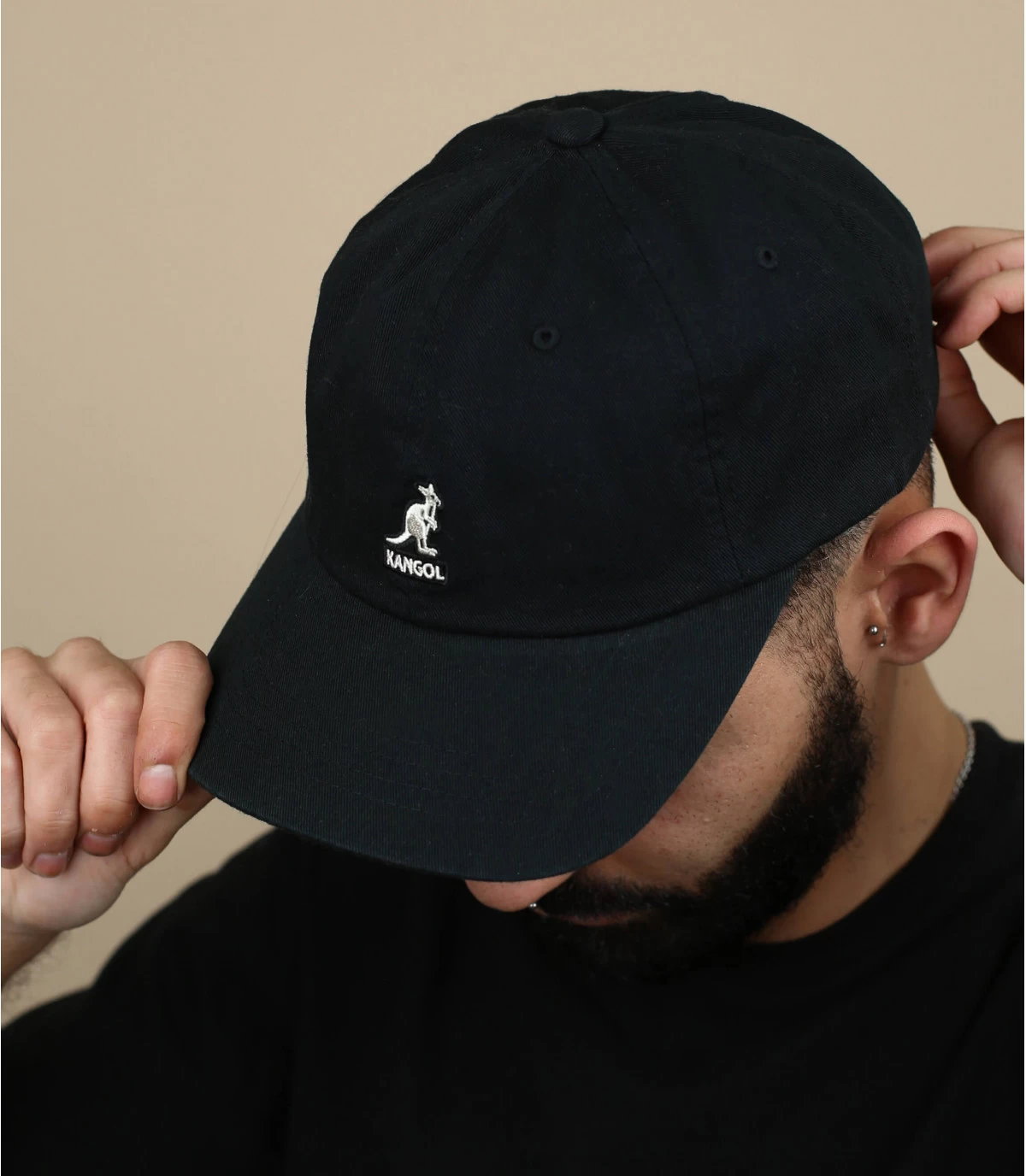 Kangol Cotton Washed Baseball Black 3 Kangol Cotton Washed Baseball Black
