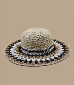 Seeberger Floppy Multicolor Linen White Black -NEW ERA Winkel floppy multicolor linen white black 1