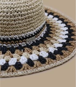 Seeberger Floppy Multicolor Linen White Black -NEW ERA Winkel floppy multicolor linen white black 2