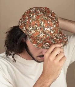 HUF Floral 6 Panel Cap Bark