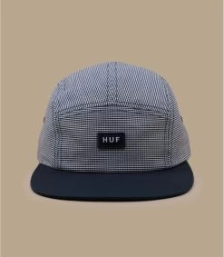 HUF Micro Gngham Logo Volley Cap Navy -NEW ERA Winkel micro gngham logo volley cap navy 1