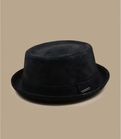 Stetson Pork Pie Flint Pigskin Black