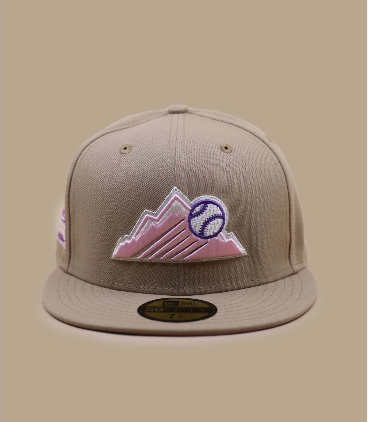 NEW ERA Side Patch 5950 Colorado Rockies Camel Pink 4 NEW ERA Side Patch 5950 Colorado Rockies Camel Pink - Afbeelding 2