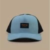 Suede Trucker Cap Steel Blue