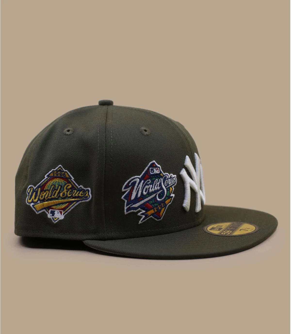NEW ERA World Series Patch MLB Cap 59Fifty NY Olive 4 NEW ERA World Series Patch MLB Cap 59Fifty NY Olive - Afbeelding 2