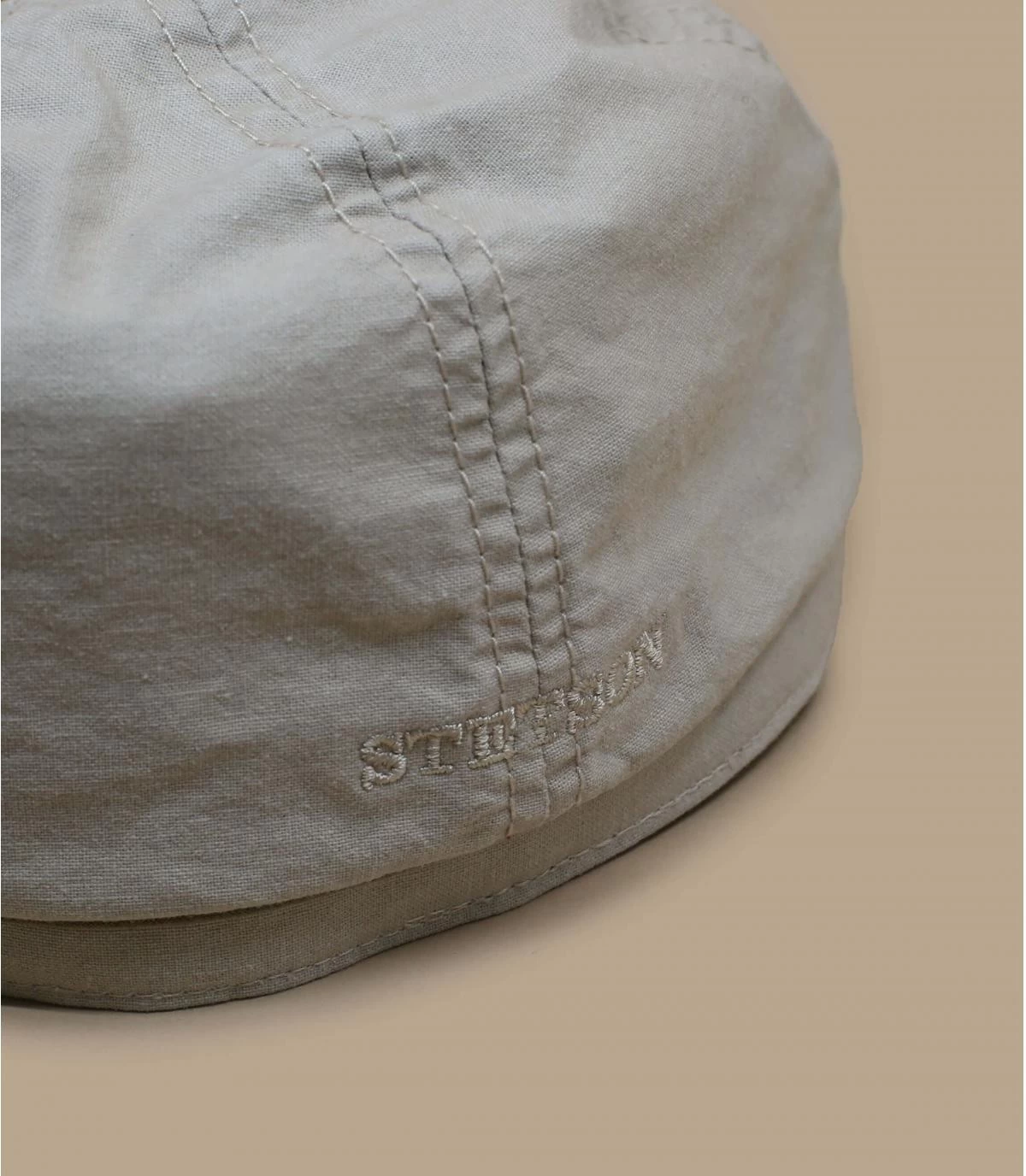 Stetson Brooklyn Cap Waxed Cotton Organic Beige 4 Stetson Brooklyn Cap Waxed Cotton Organic Beige - Afbeelding 2