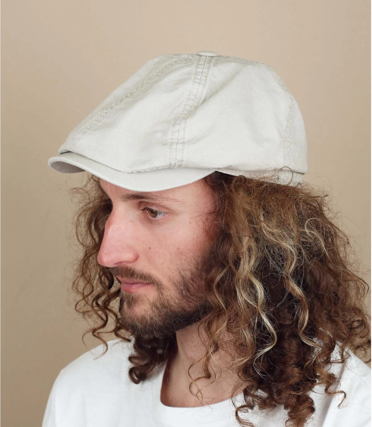 Stetson Brooklyn Cap Waxed Cotton Organic Beige 3 Stetson Brooklyn Cap Waxed Cotton Organic Beige