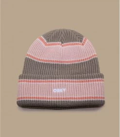 OBEY Future Stripe Beanie Pink Putty 6 OBEY Future Stripe Beanie Pink Putty -NEW ERA Winkel future stripe beanie pink putty 1