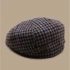 Stetson Hatteras Harris Tweed Beige Black Houndstooth