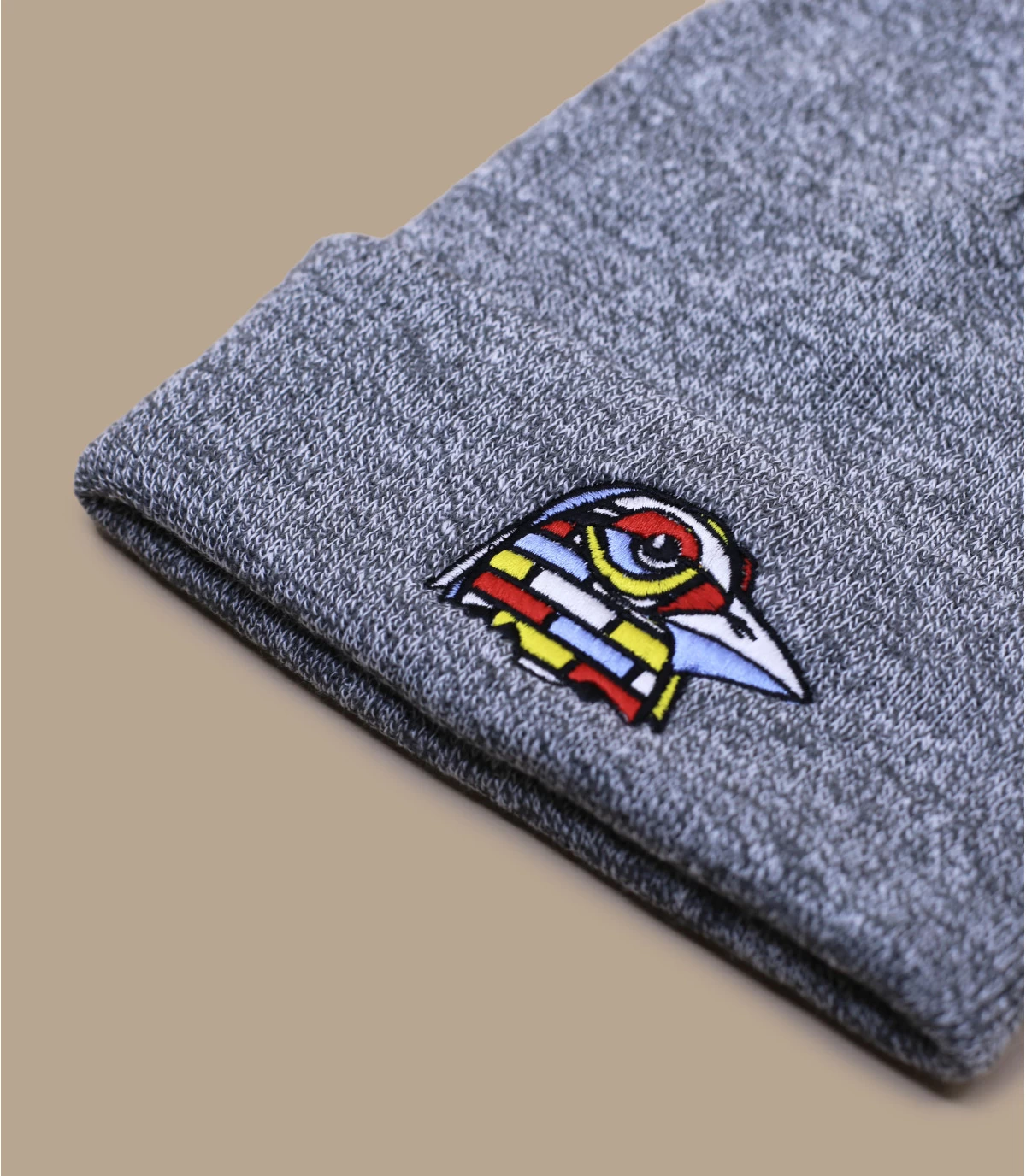 Keim Street Bird Beanie Heather Grey 6 Keim Street Bird Beanie Heather Grey - Afbeelding 4
