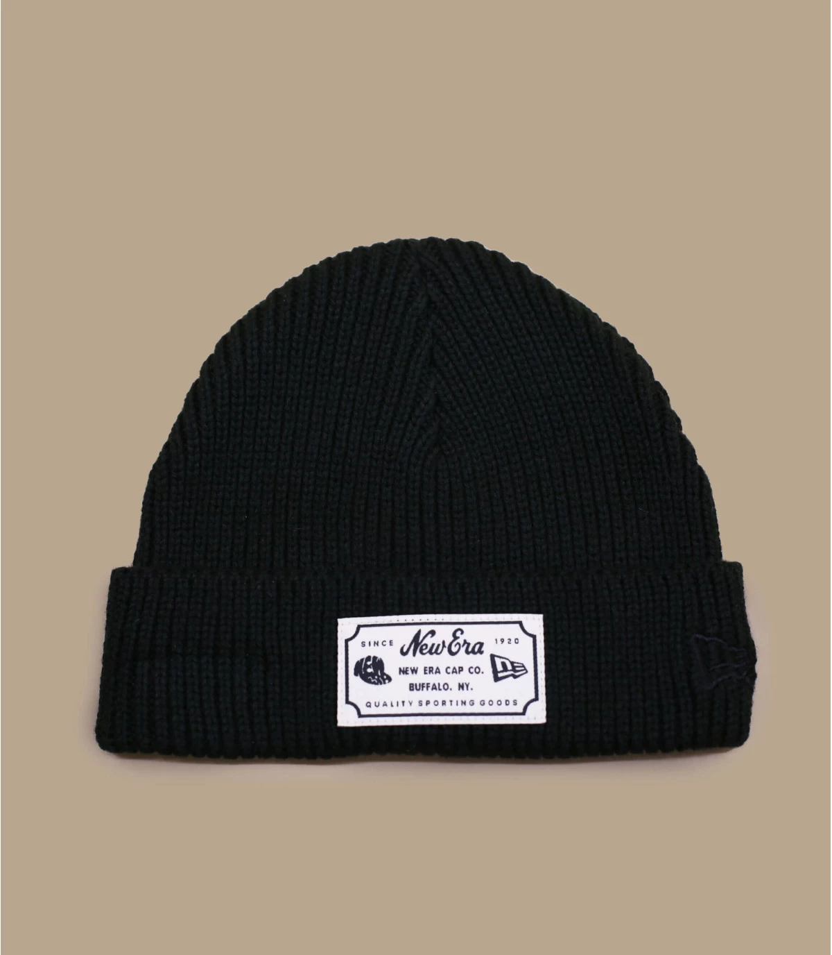 NEW ERA NE Patch Short Cuff Beanie Black 4 NEW ERA NE Patch Short Cuff Beanie Black - Afbeelding 2