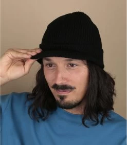 HUF One Star Visor Beanie Black